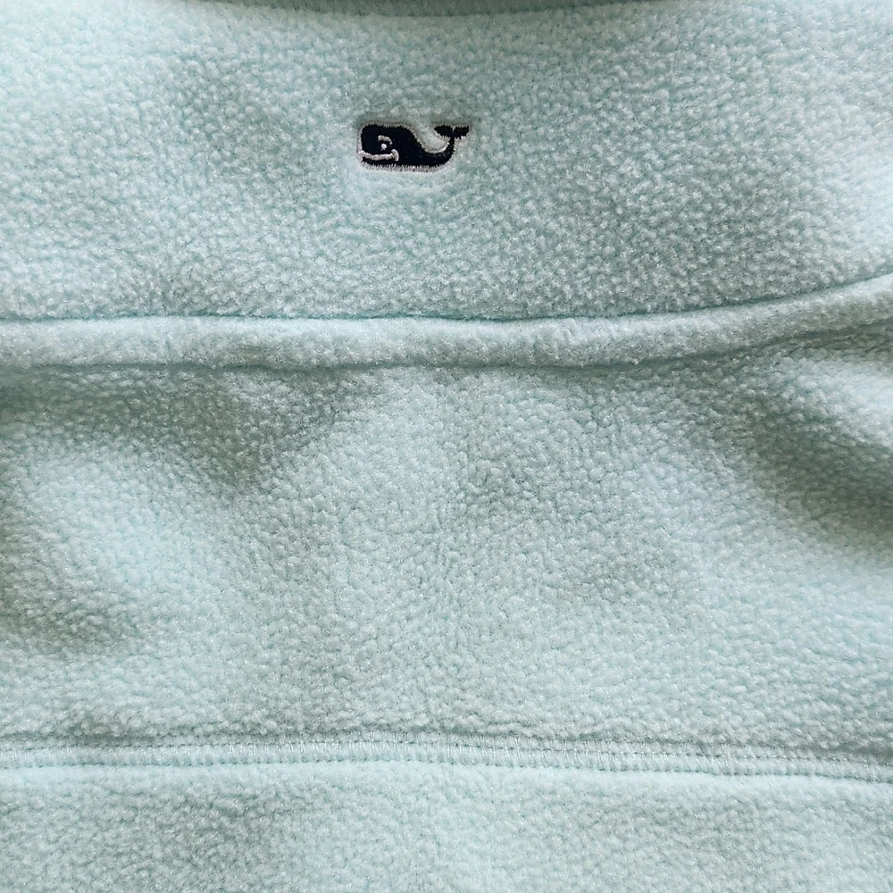 Vineyard Vines Women's Fleece Full Zip Vest‎ Light Teal size Large